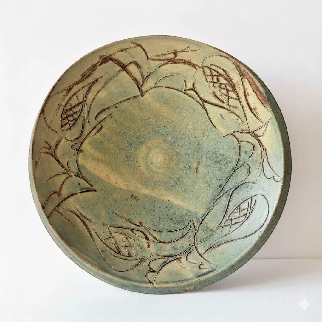 清水焼 藤平正文 大皿 30cm 作家物 盛皿 窯変釉 かいらぎ
