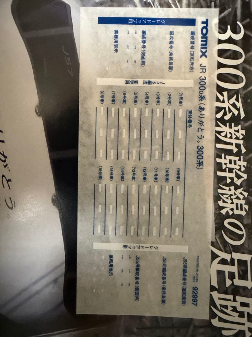 TOMIX 92997 ありがとう 300系セット