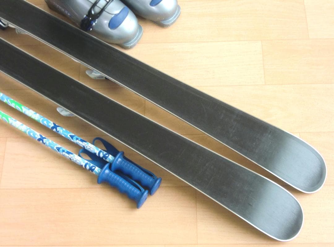 ■■送料無料■KAZAMA■子供用スキーフルセット■板116靴21■WAX済■■