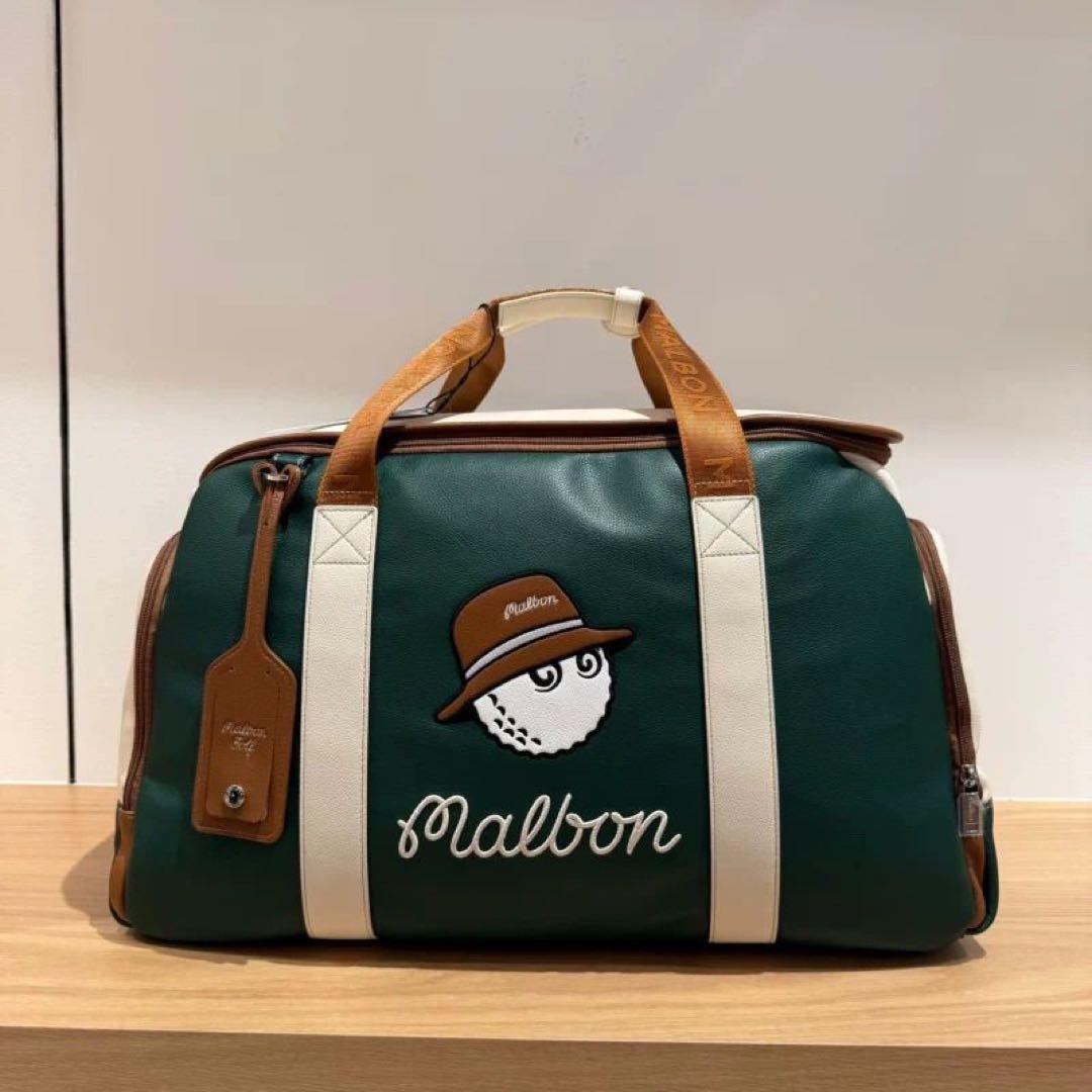 Malbon ゴルフ ボストンバッグ グリーン限定モデル⭐ユニセックス 大容量✨