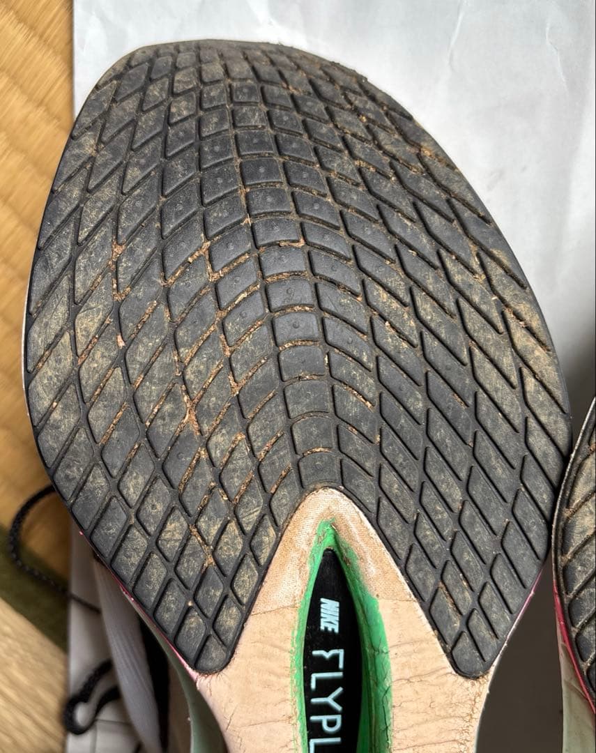 NikeZOOMX VAPORFLY NEXT%4ホワイト/グリーン