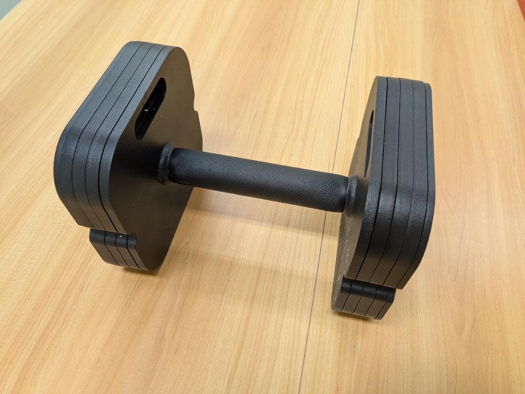 新古品 可変式ダンベル 鉄製 黒 約20㎏ T-054