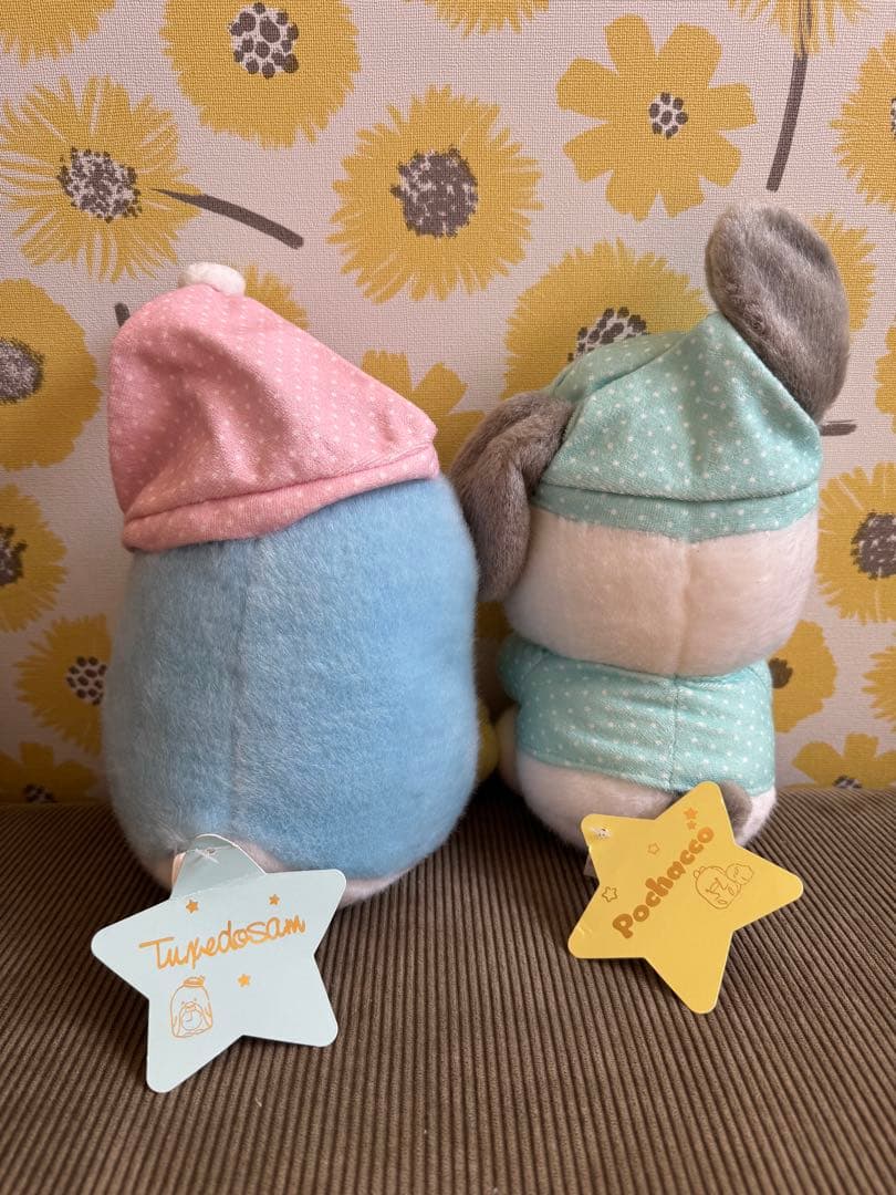 サンリオ　ベッドタイム　ポチャッコ　タキシードサム　ぬいぐるみ