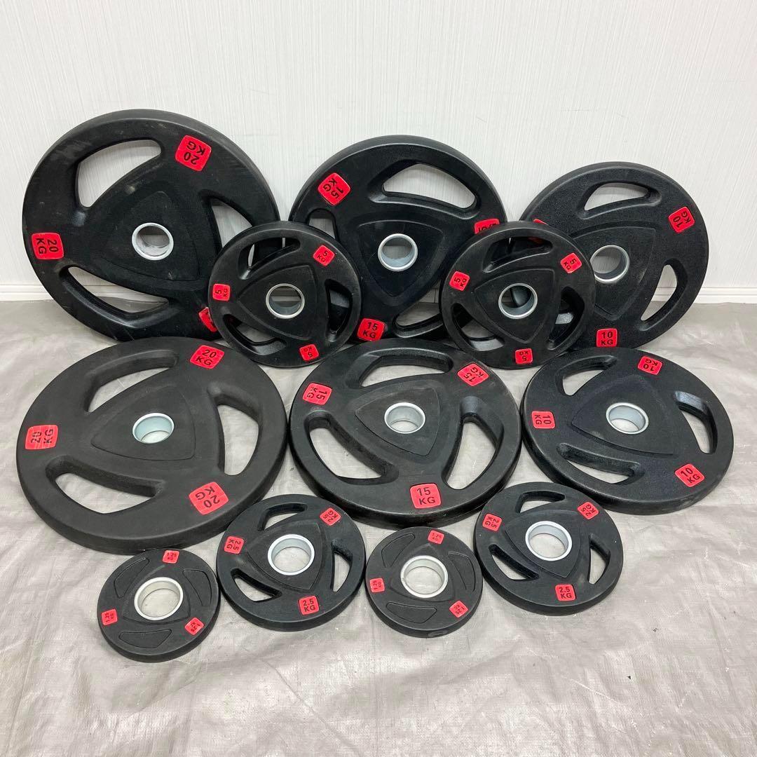 ■送料無料■12枚セット130kg バーベルプレート ウエイトプレート 新品