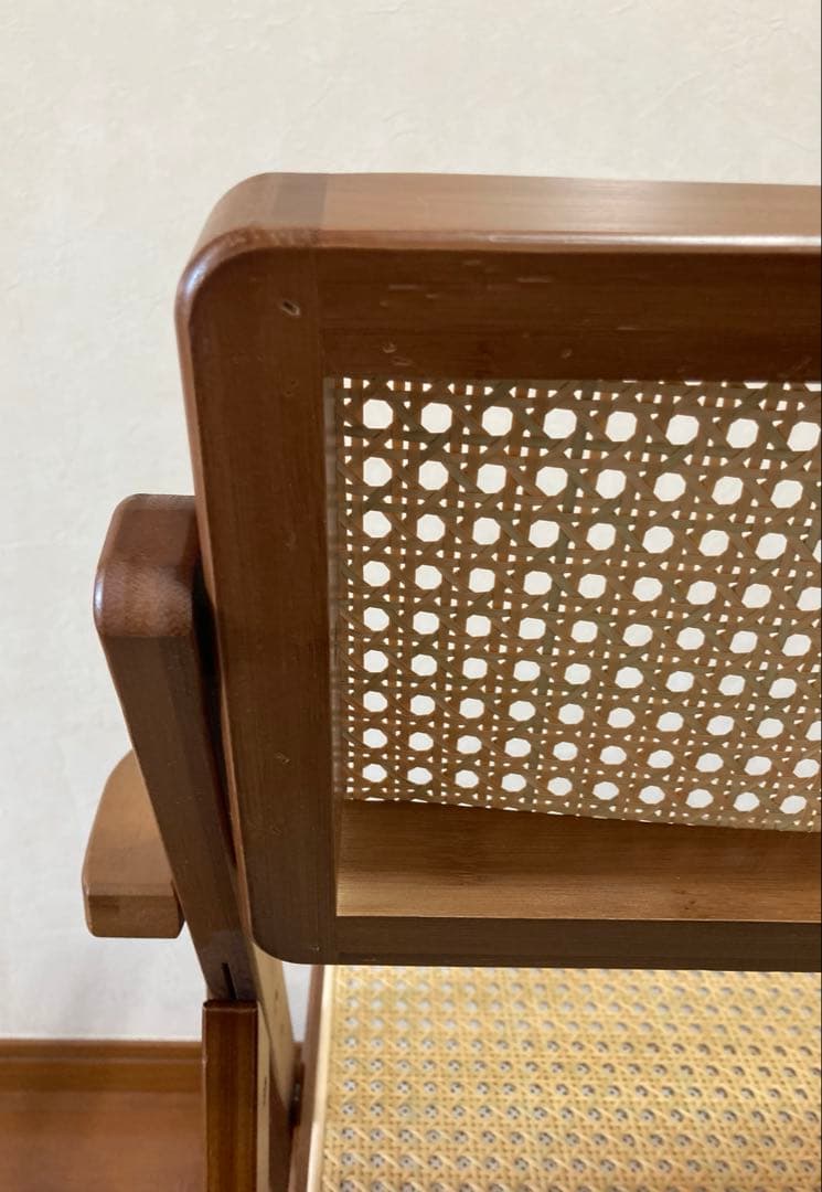 【美品】Rattan Folding Chair ラタン折りたたみチェア