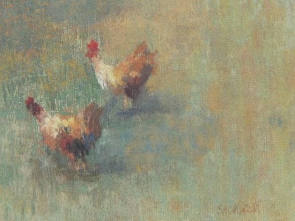 Gilles Sacksick、printemps、希少高級画集画、新品額装付