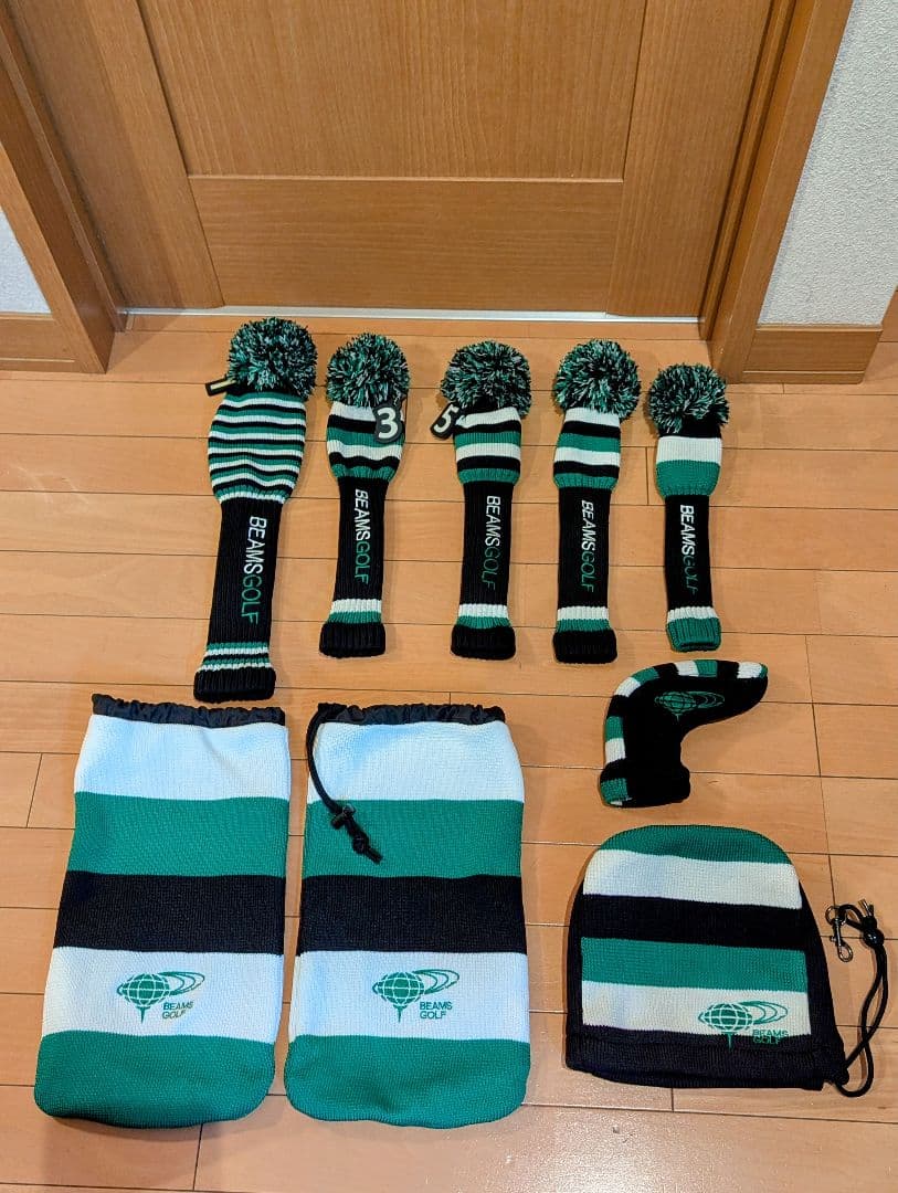 BEAMS GOLF キャディバッグ・ヘッドカバー、シューズ入れセット