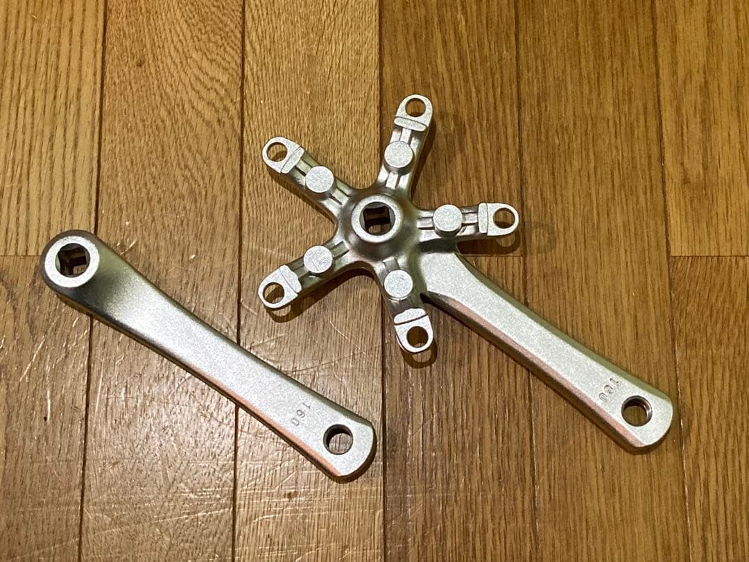 ショートクランク 160mm PCD130 ジュニアクランク 小径車 新車外し
