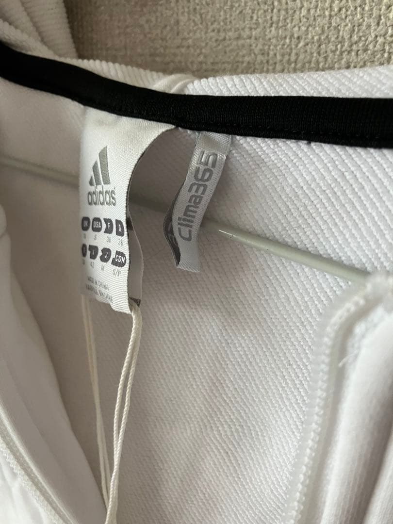 adidas ラインジャージジャケット ホワイト/ブラックM新品タグ付き