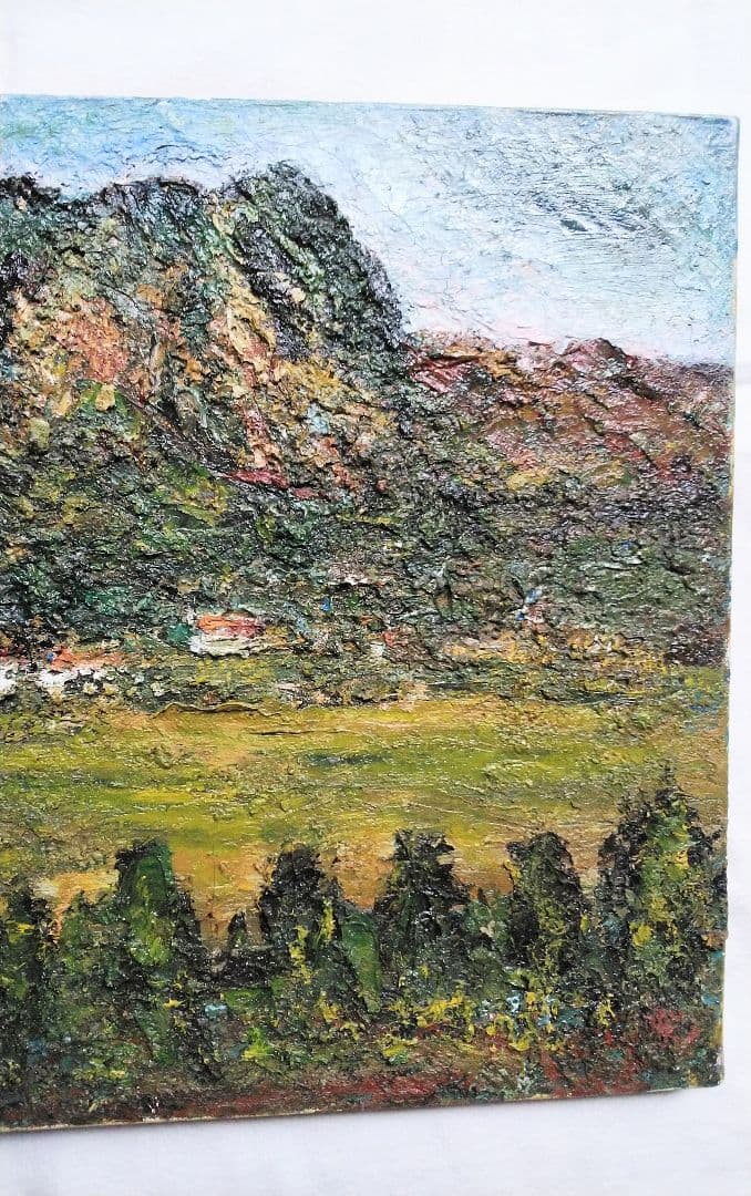 油絵【荒井 作慧】新槐樹社栃木県支部長・荒井慧美術館長・油彩画・風景画