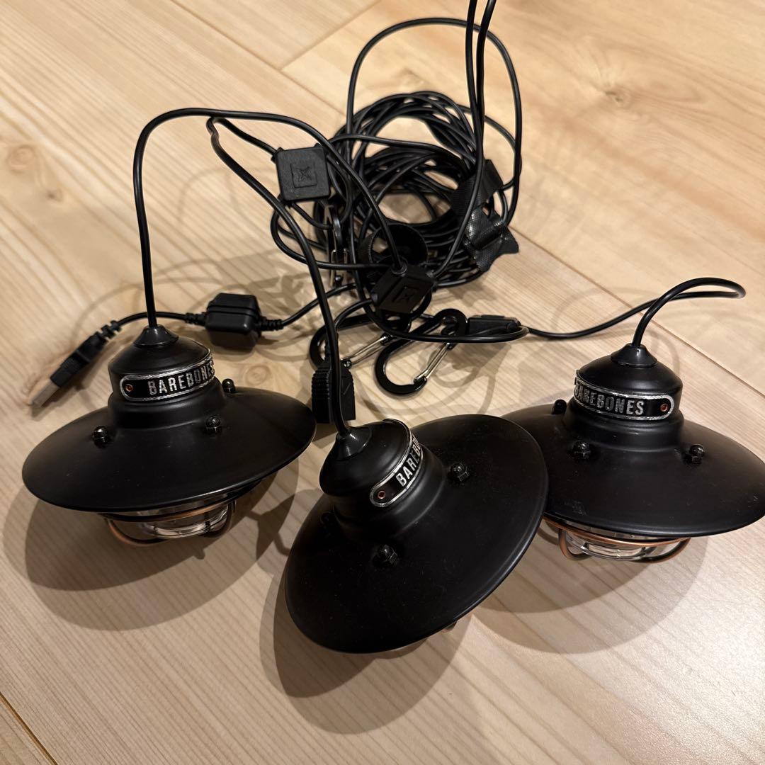 Barebones ランタン ベアボーンズ 3連 黒(アンティークブロンズ)