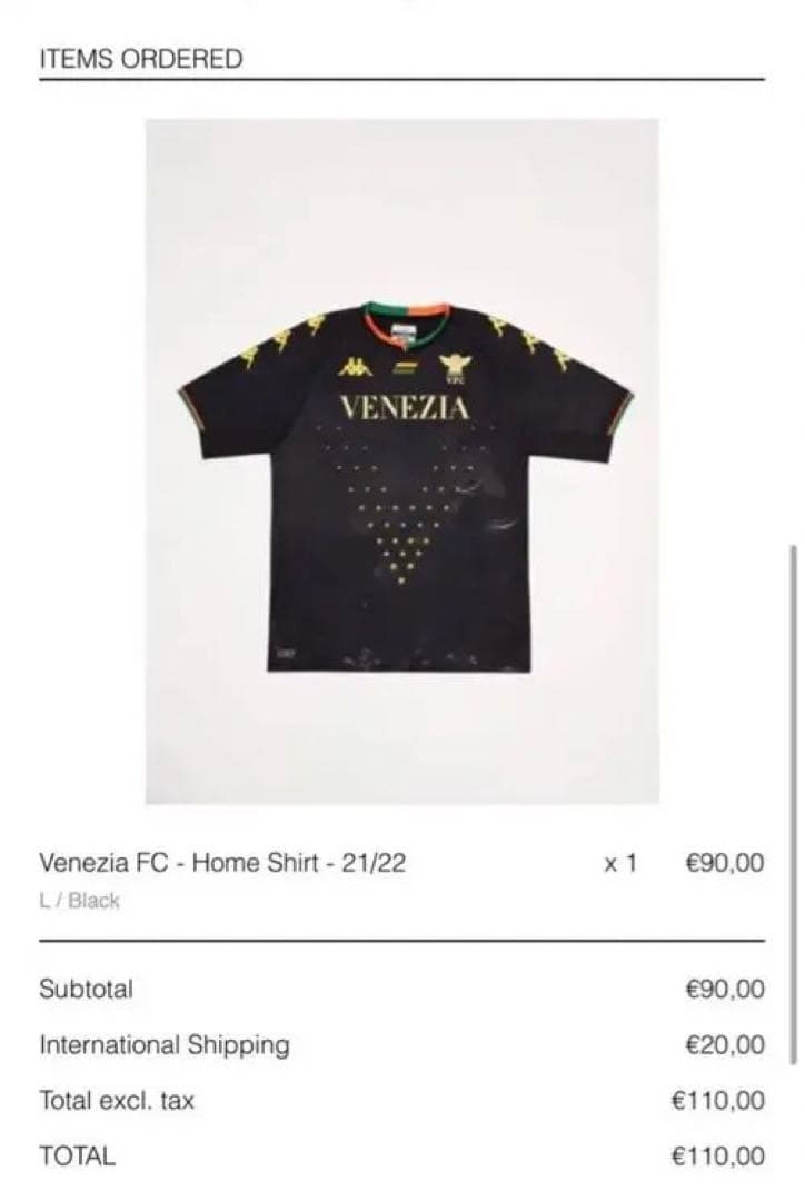 【超希少！】ヴェネツィア(VENEZIA) FC 21-22 ホームユニフォーム