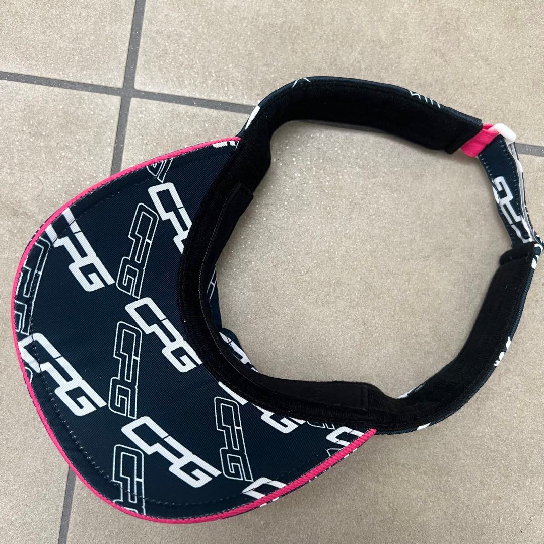 CPG GOLF シーピージー ゴルフ　サンバイザー　総柄　キャップ　ロゴ