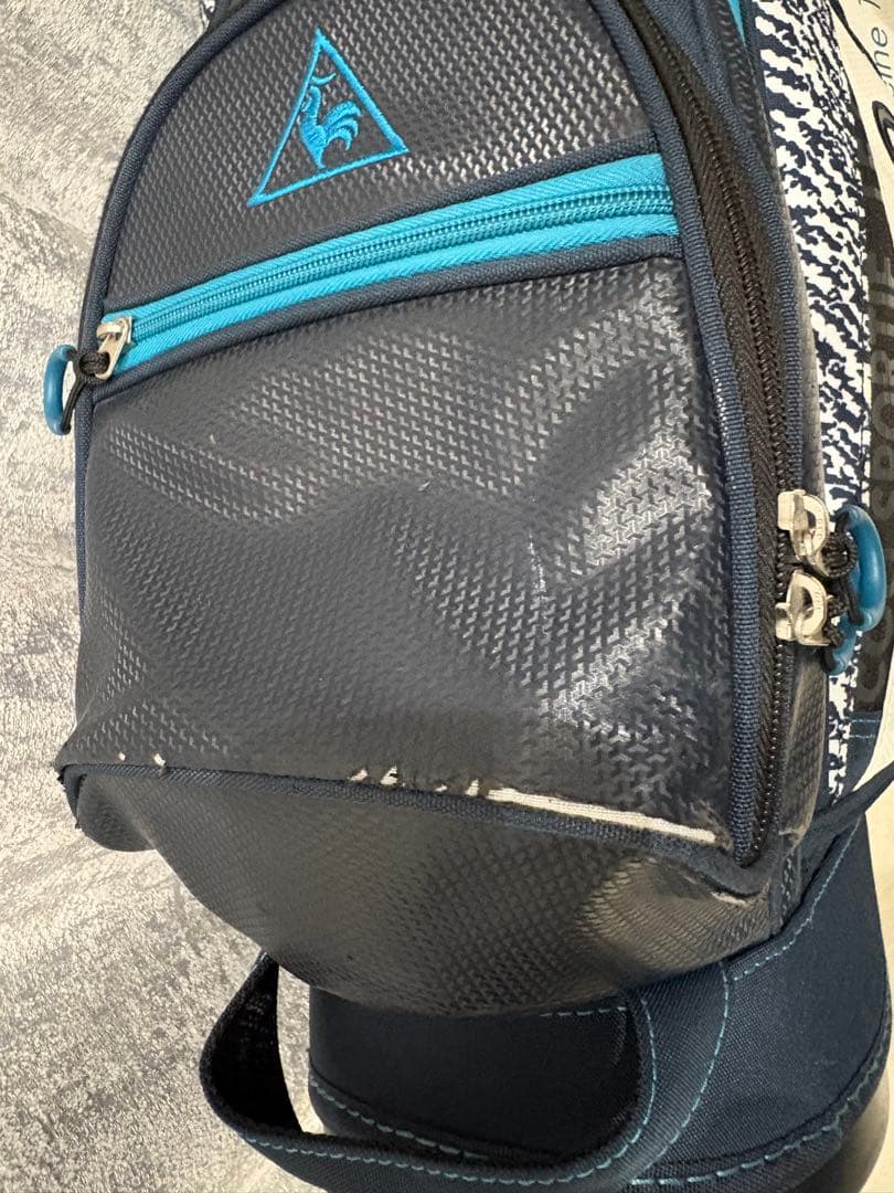 ★LE COQ SPORTIF★キャディバッグ ネイビー　5分割　スタンド