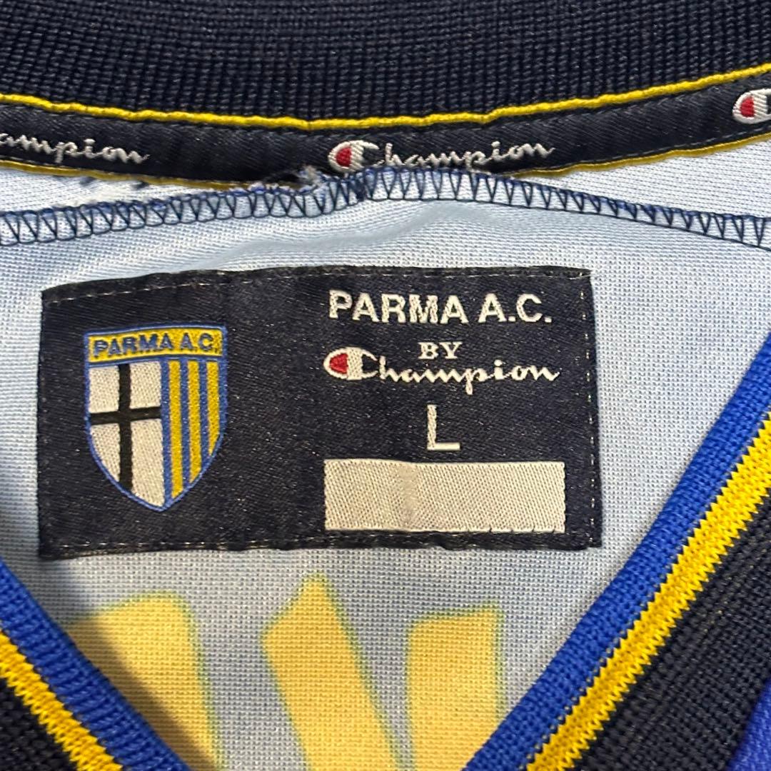 中田英寿　サッカーユニホーム　パルマ　セリエA 古着　シャツ　Champion