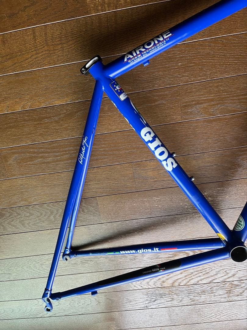 最終値下げGIOS AIRINE ロードバイクフレーム 48cm 青