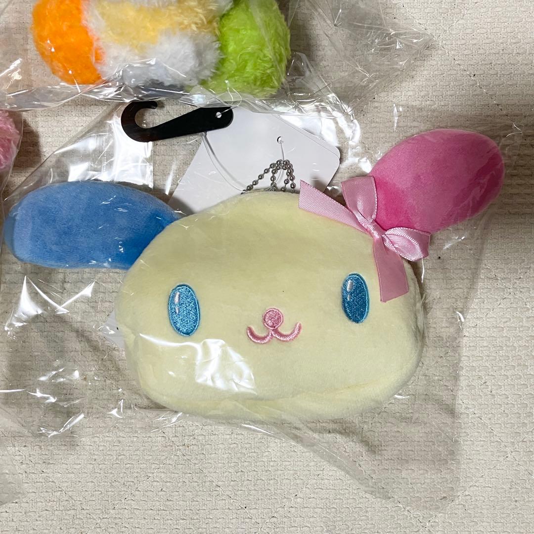 ウサハナ マスコット アベイル エコバッグ ポーチ 白黒 リボン まとめ売り