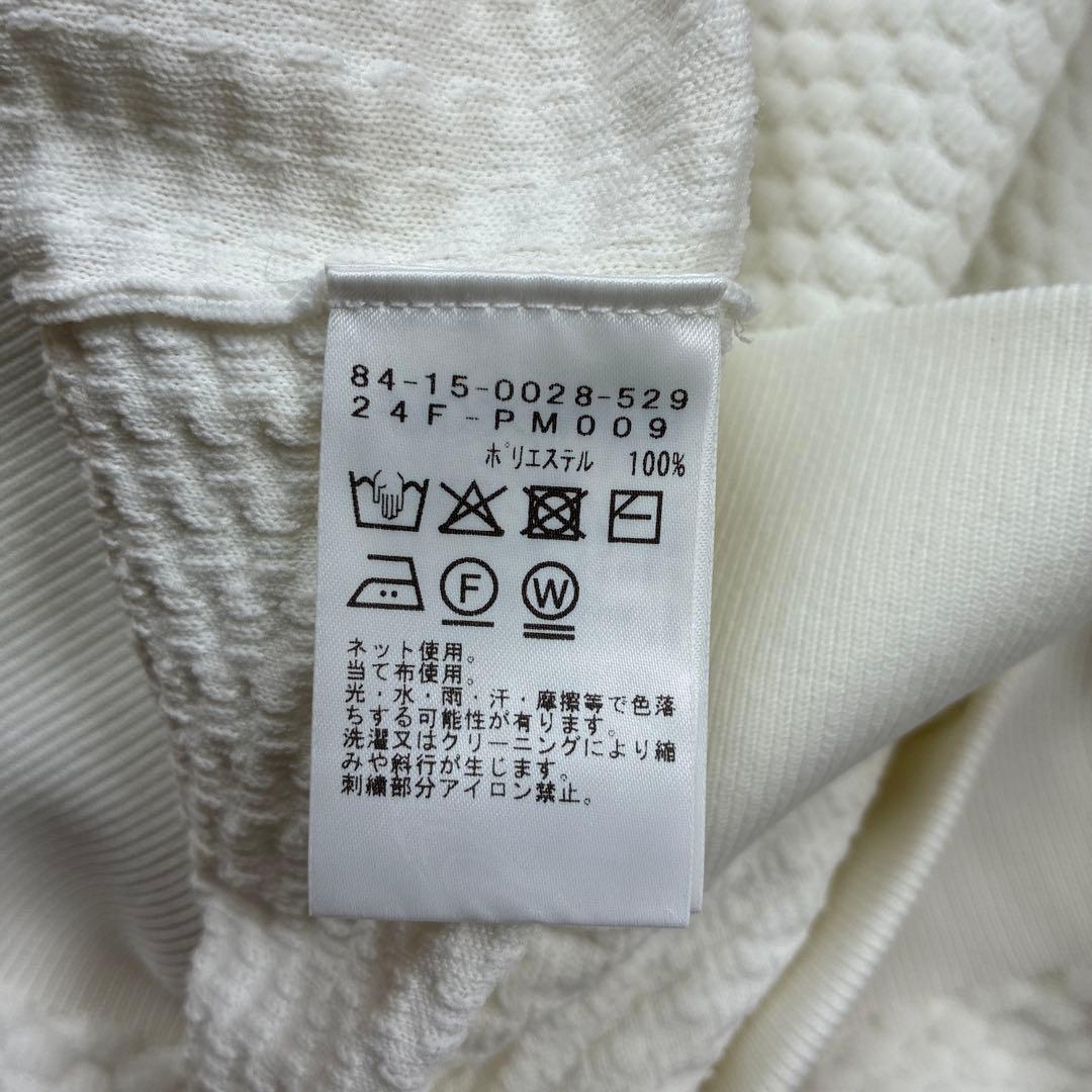 美品 BEAMS GOLF ワッフル スウェット ホワイトロゴ刺繍 ゴルフウェア