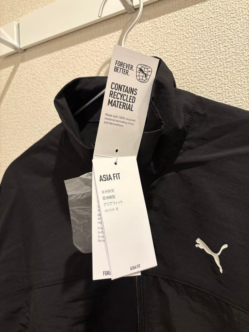 新品タグ付✨PUMA プーマ クロップド丈 ナイロンジャケット 黒 レディースS