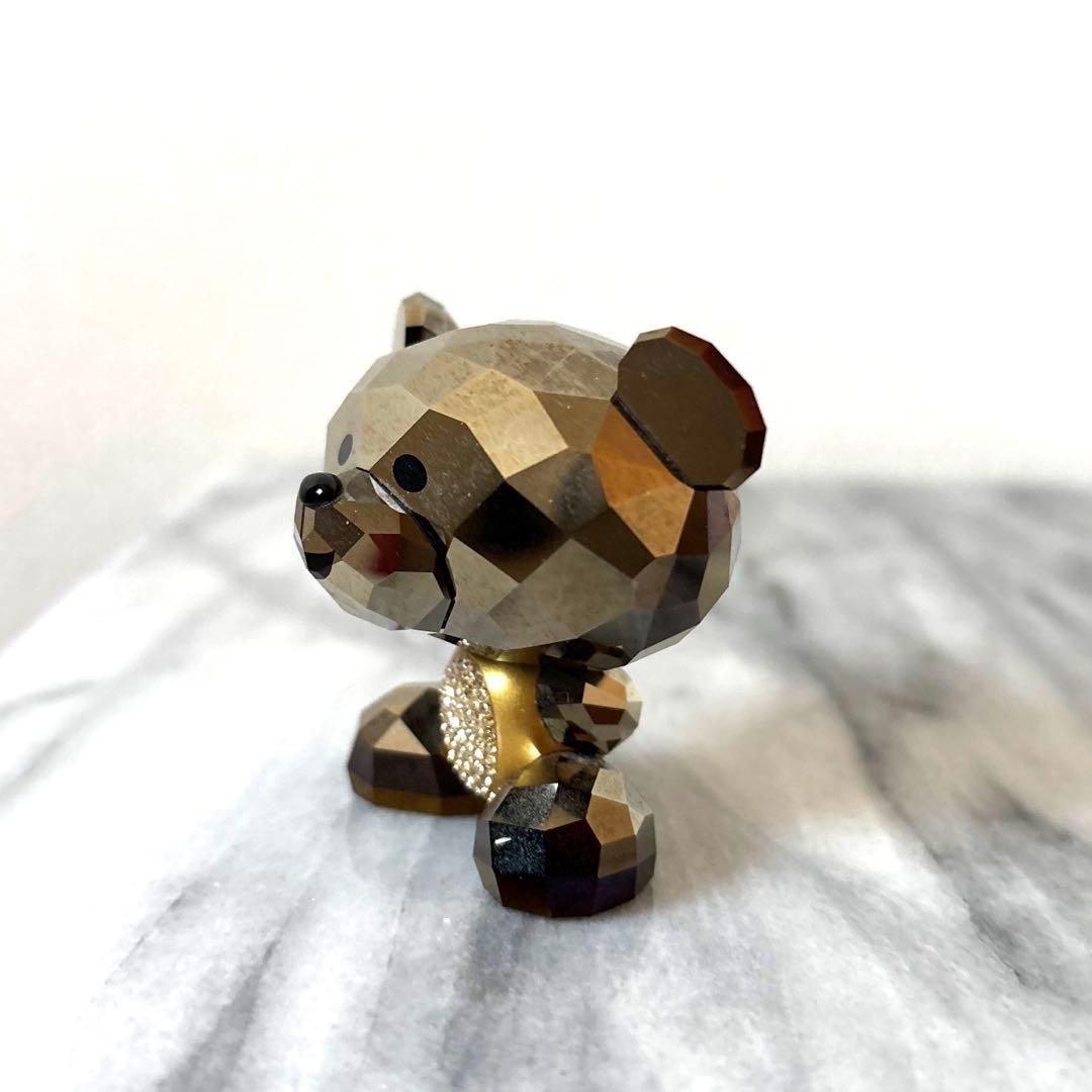 【希少・廃盤】スワロフスキー クリスベア ゴールド フィギュリン（フランス購入品