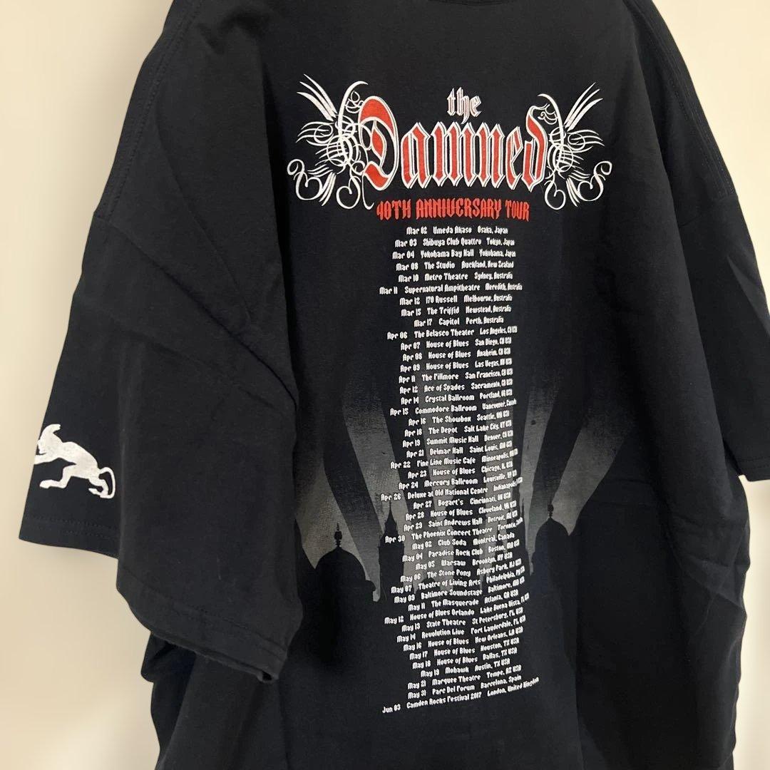 希少】ザ・ダムド 40周年記念 2017 来日公演/ツアーTシャツ 黒 XL相当