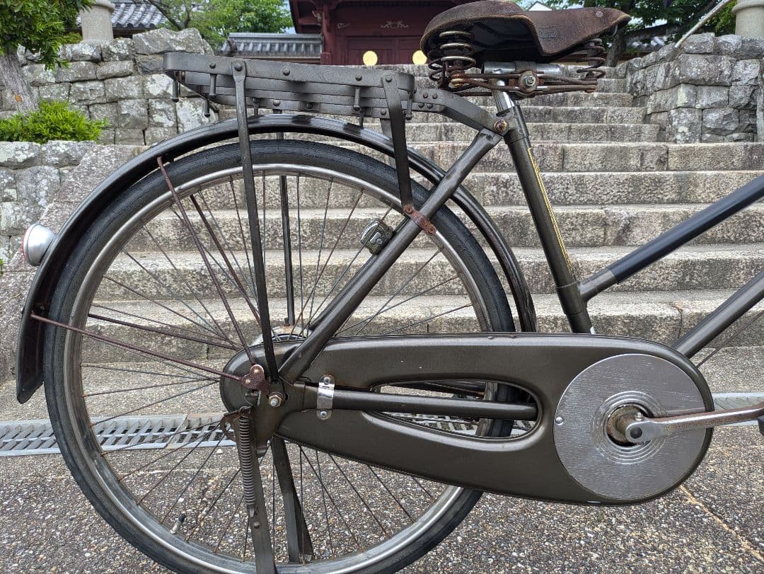 ナショナル　実用車　昭和　レトロ　自転車 ロッドブレーキ　ビンテージ