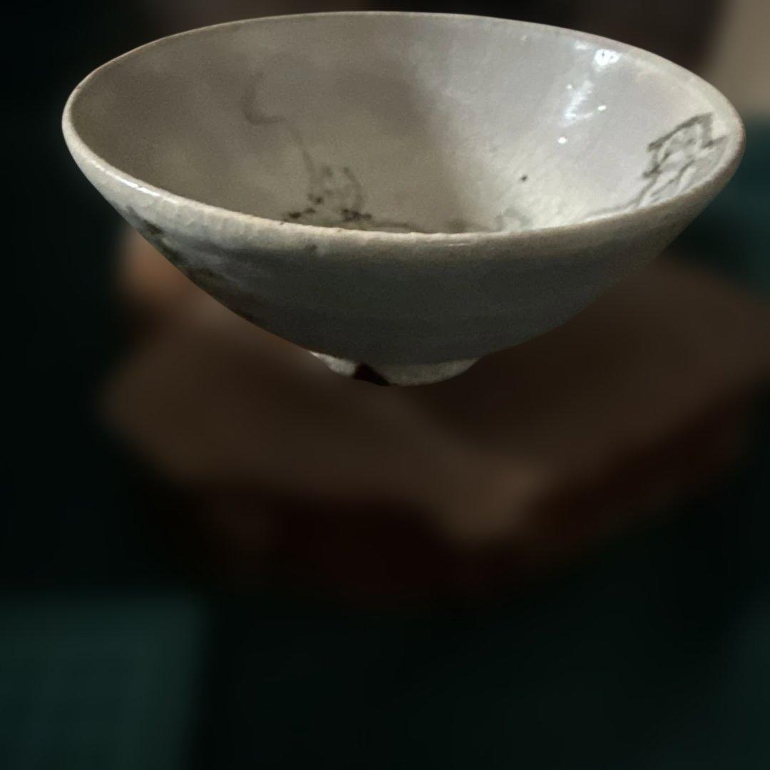 萩焼茶盌　「壺中日月長」に糸瓜柄