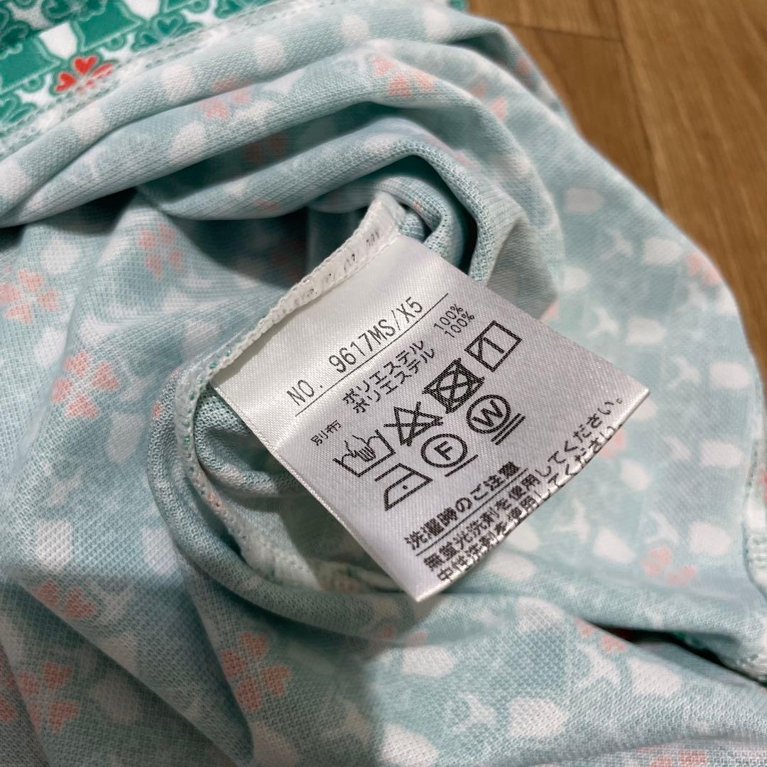 【LLサイズ】アンパスィand per se 総柄 半袖ポロシャツ 美品