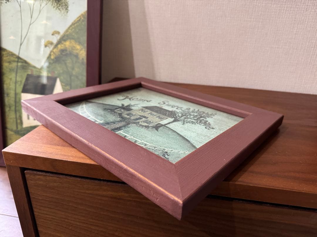 カントリー雑貨　ウォーレン・キンブル 風景画2点 木製額 ＋1点