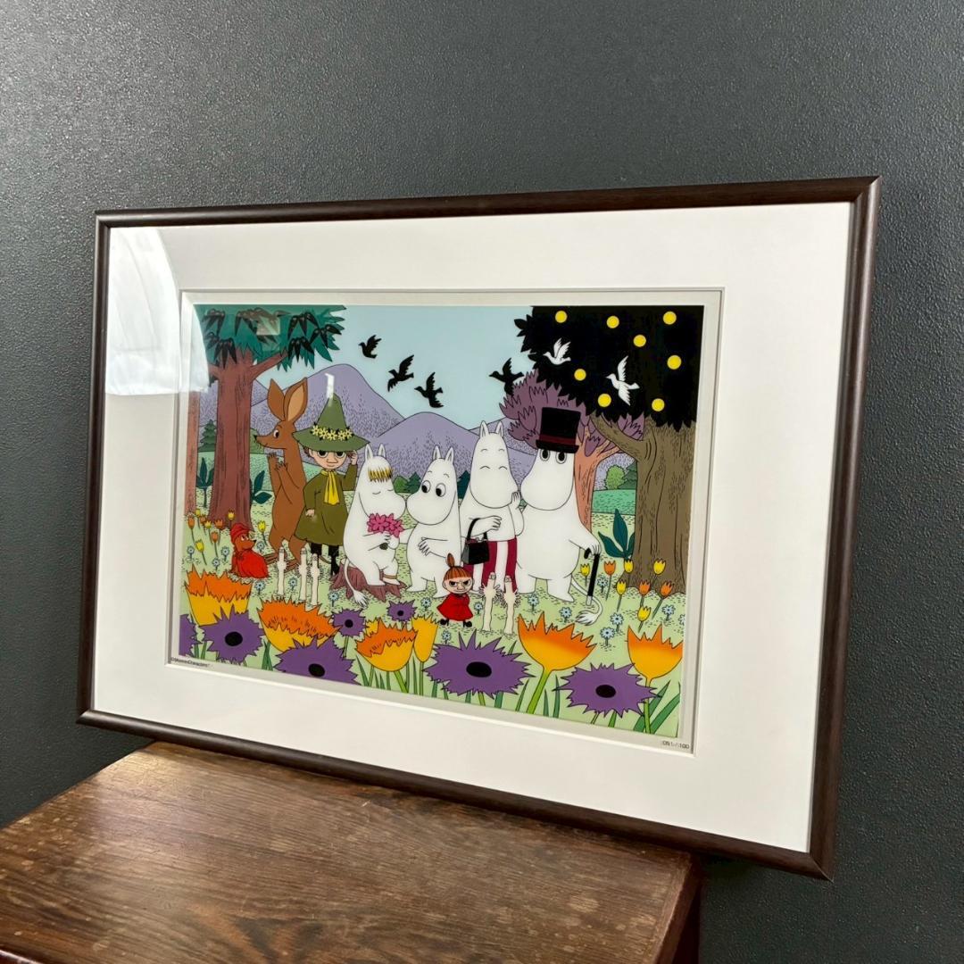 美品 アートセル画「ムーミン谷へようこそ」北欧 フィンランド 限定100点