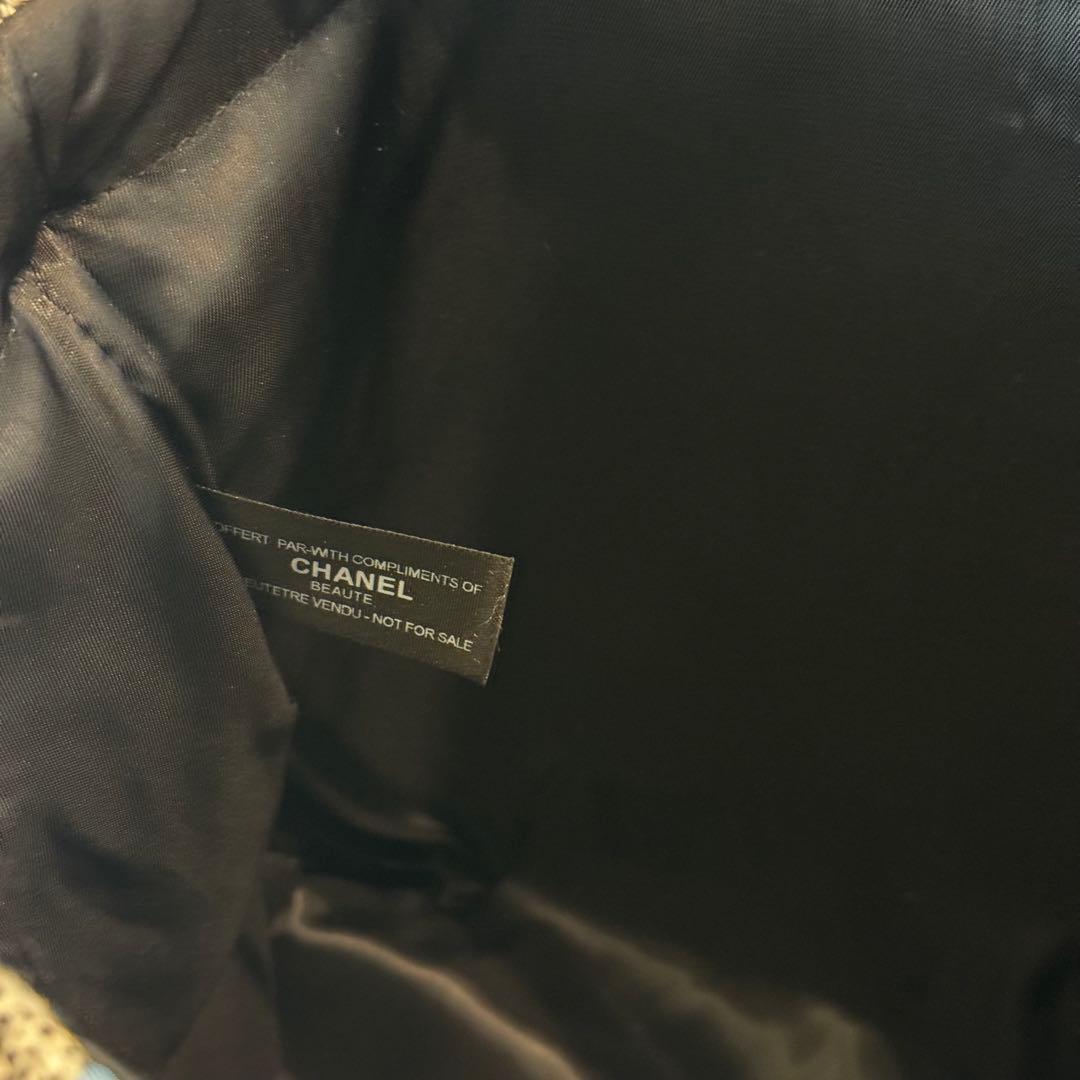CHANEL VIP ノベルティ ツイード スパンコール トートバッグ　シルバー