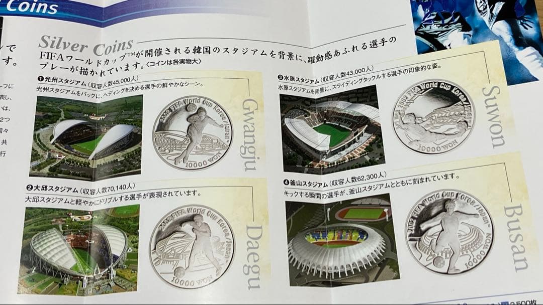 2002FIFAワールドカップ公式記念銀貨セット