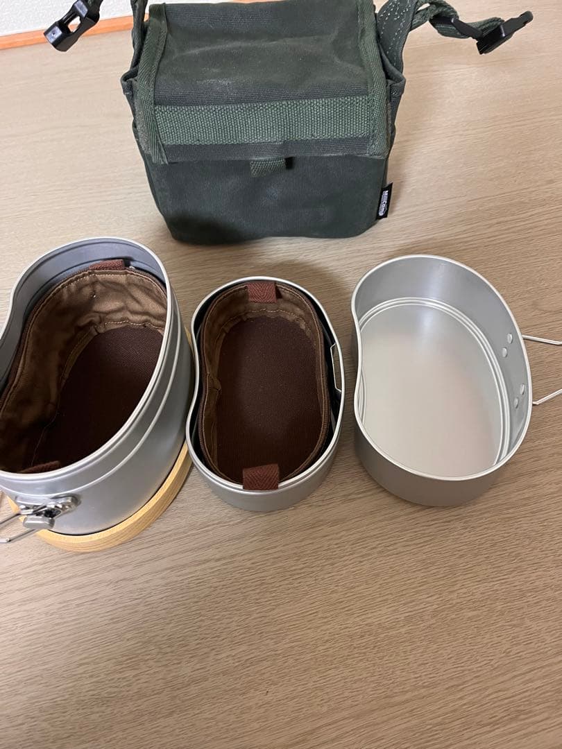 EVERNEW 山岳飯盒二型　エバニュー 飯盒ケース　まな板兼皿　小物入れセット