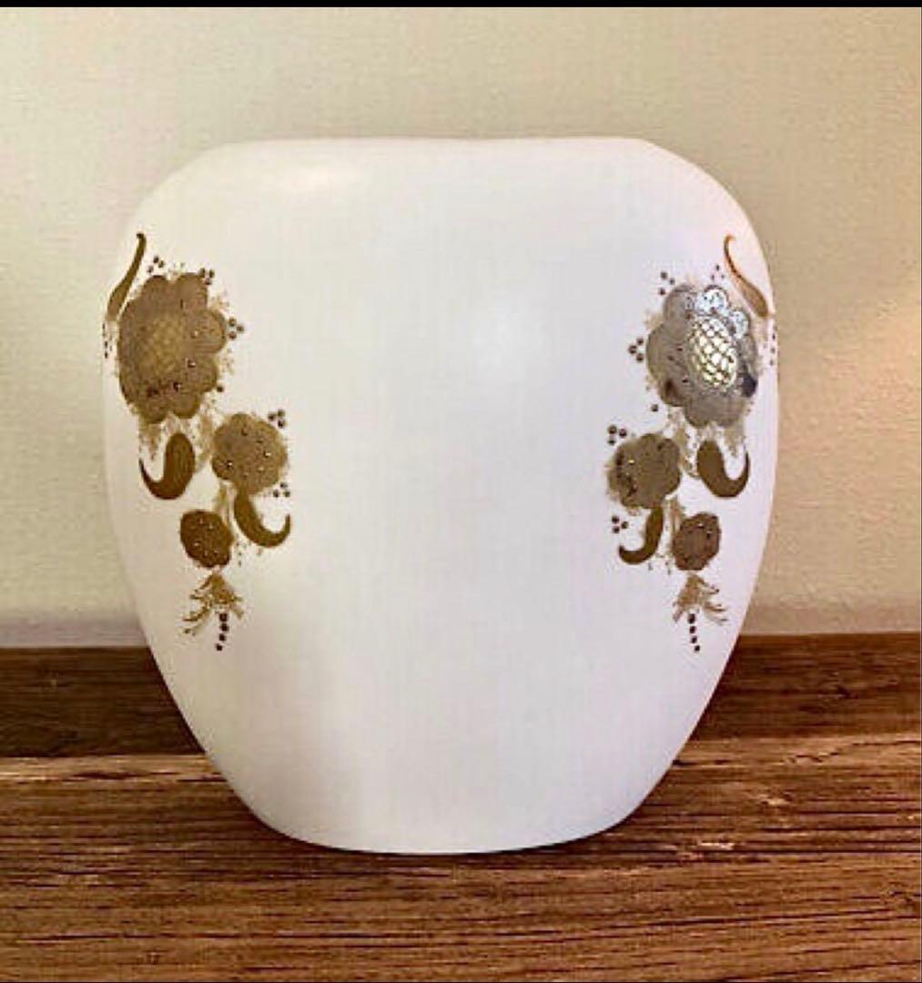 1970S スタジオライン Bjorn Wiinblad 花瓶 白磁×金彩　魔笛