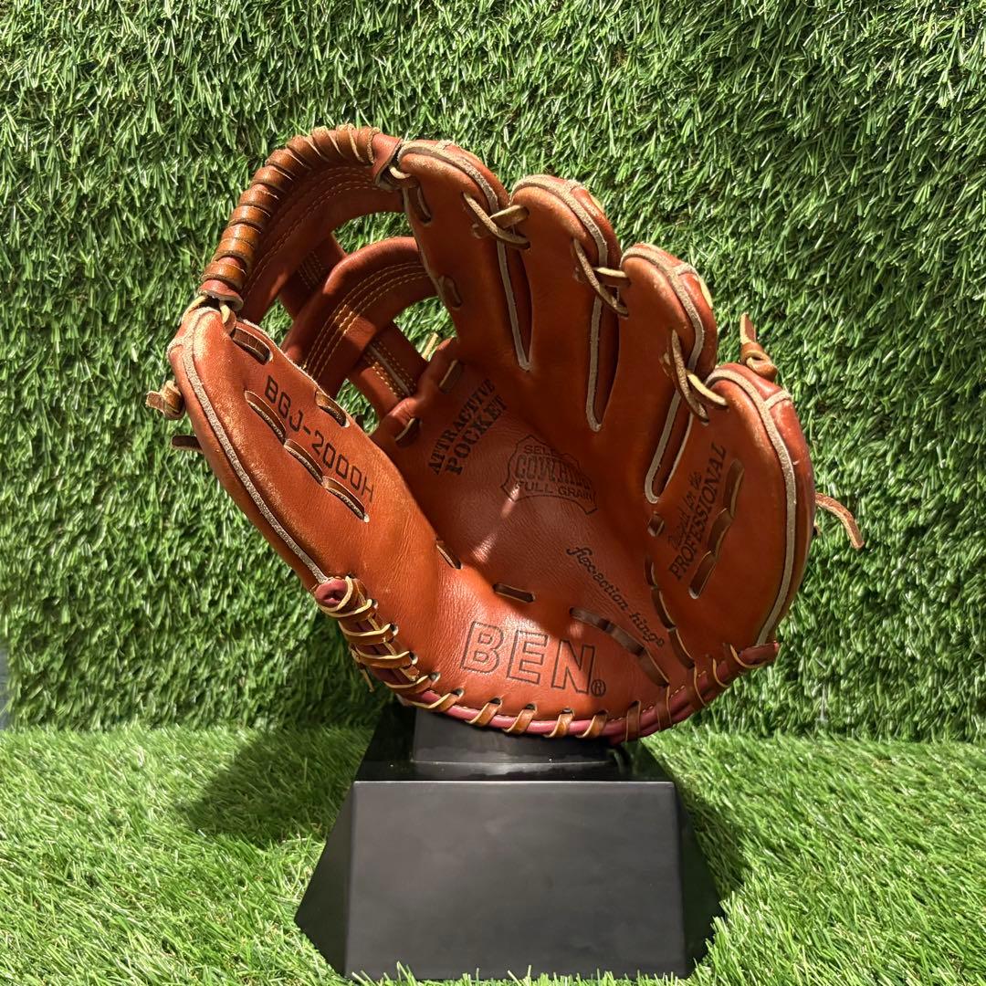 新品未使用　サイン入野球グラブ　グローブ　一般軟式大人用　内野手用　ベン　ben