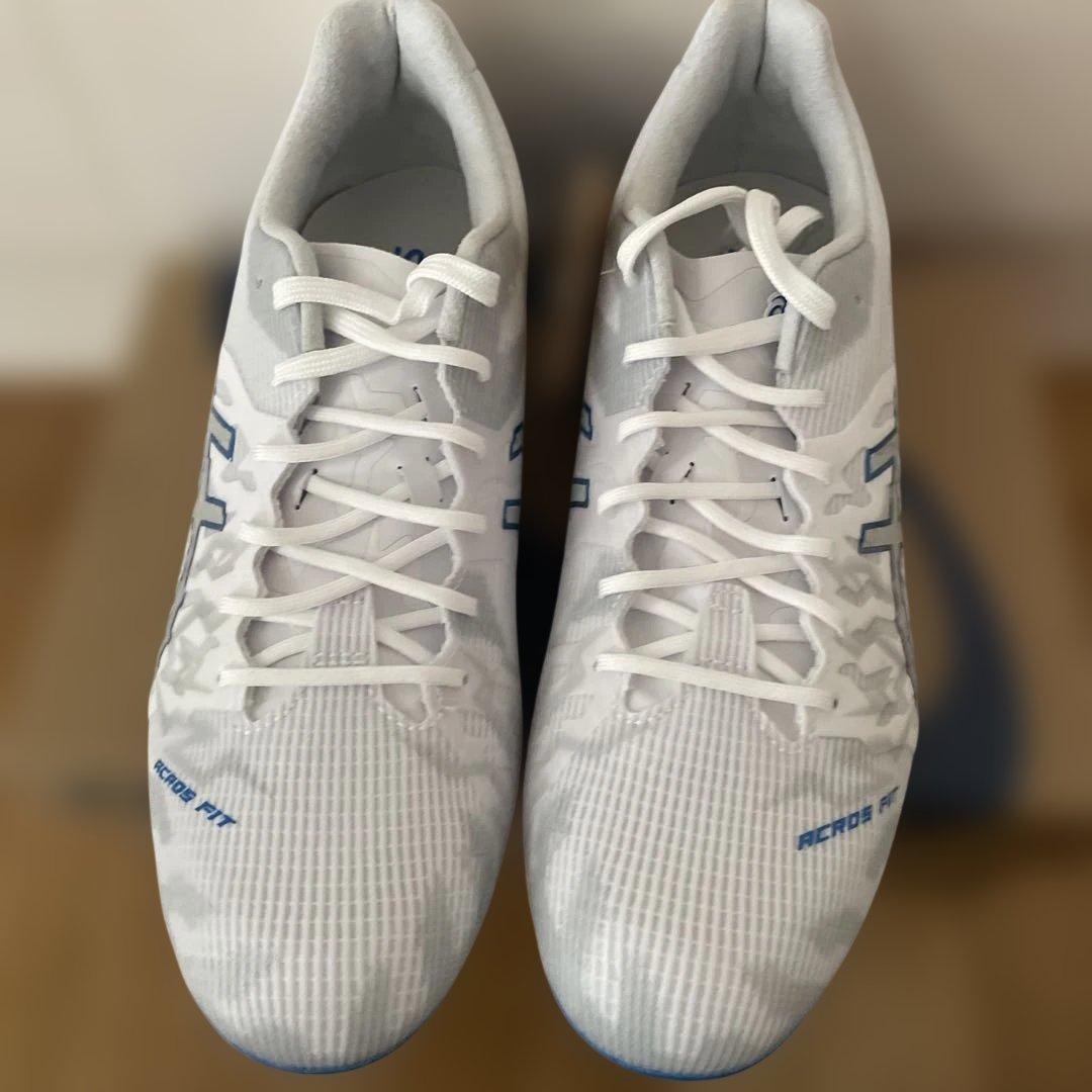 ASICS サッカースパイク　ホワイト/ブルー　26.5cm #2075