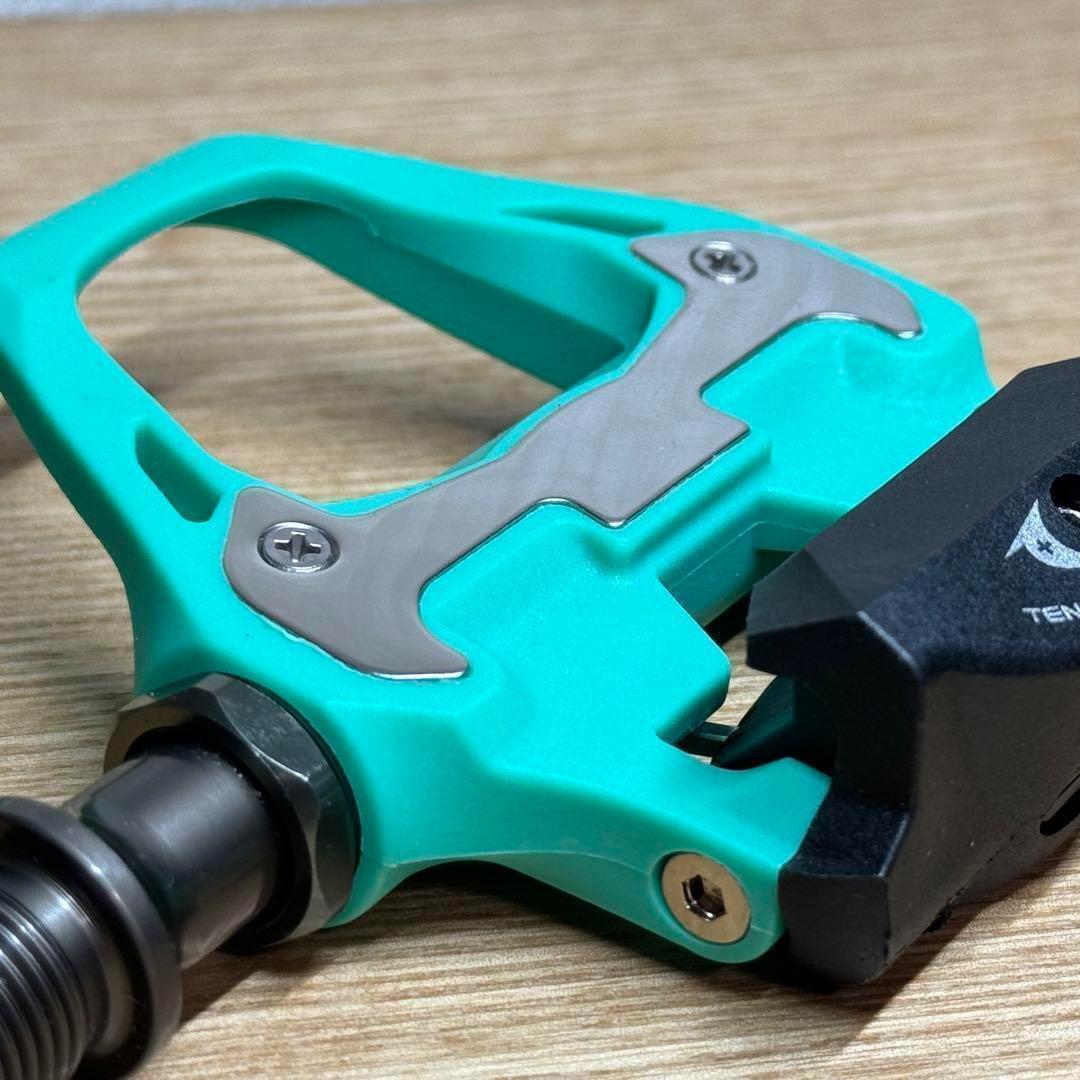 [新品]Race Work ビンディングペダル　チェレステカラー クリート付
