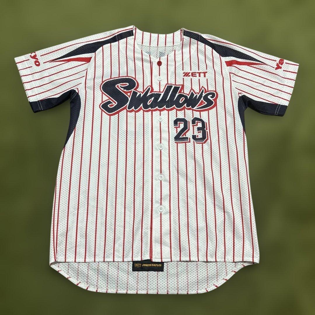 【ZETT製/極美品】ヤクルトスワローズ 山田哲人 ユニフォーム フリーサイズ