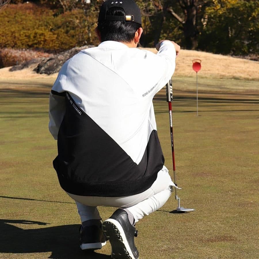 LUXE/R GOLF ストレッチ布帛プルオーバー 45933WHL②