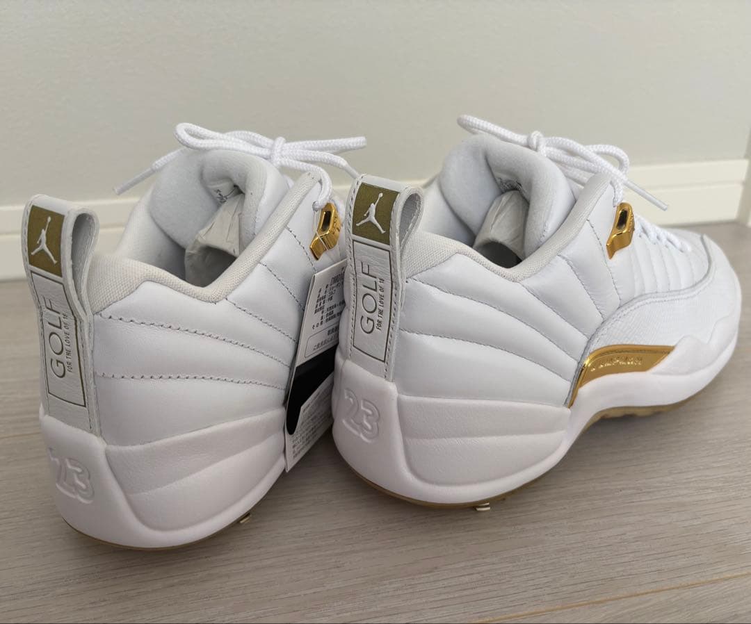 NIKE Air Jordan 12 Golf ホワイト/ゴールド