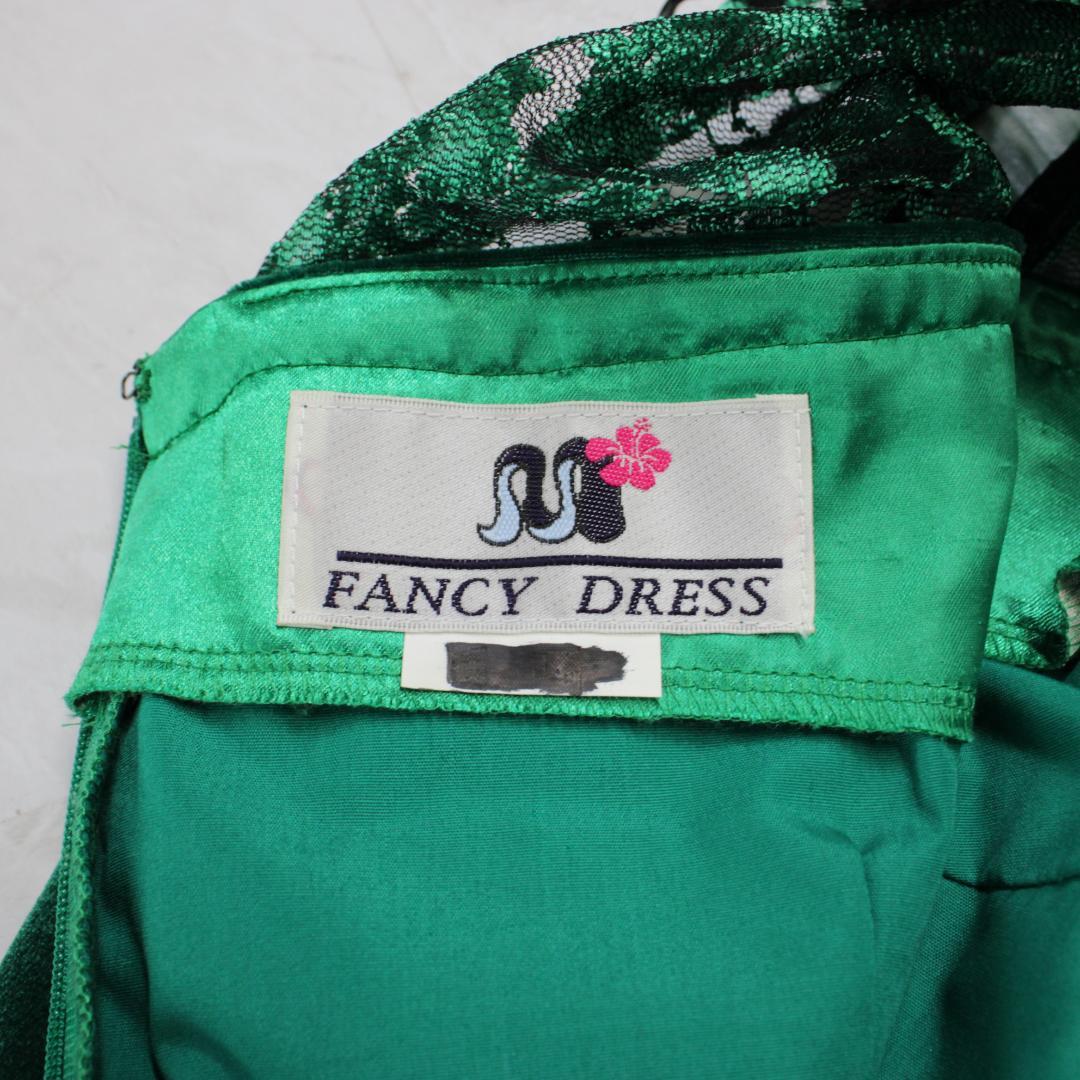 【フラダンス衣装】グリーン FANCY DRESS ワンピース ノースリーブ