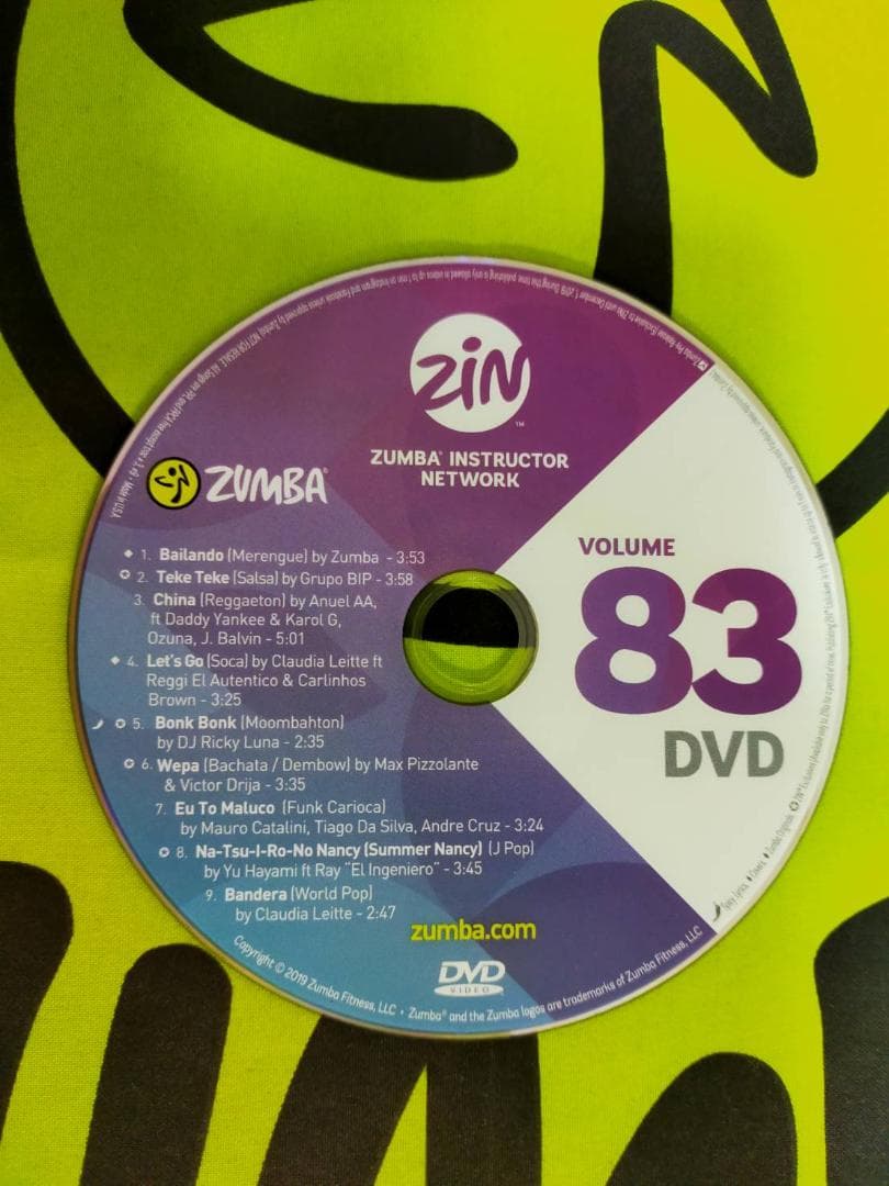 希少品　ZUMBA　ズンバ　ZIN83　CD＆DVD　インストラクター専用
