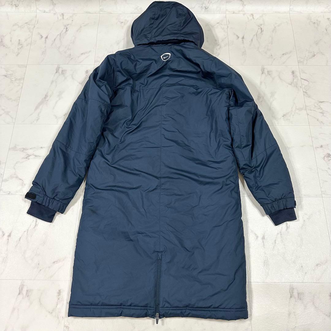 【美品】NIKE STORM-FIT ベンチコート 中綿入り フード付き L相当