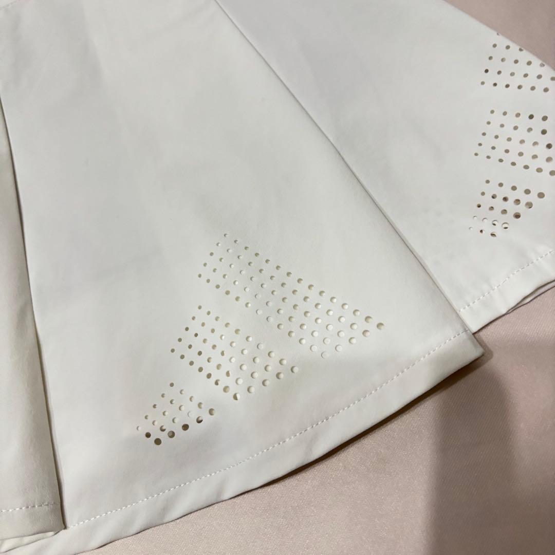 新品adidas ゴルフ　モックネックニット　パンチングプリーツスカート　爽やか