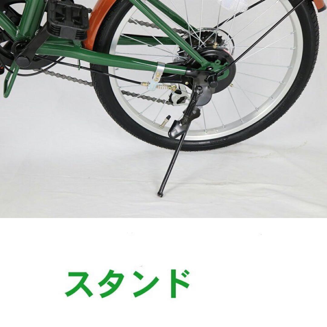 新品　20インチ レッド　折りたたみ 自転車 シマノ 6段変速 鍵 カゴ