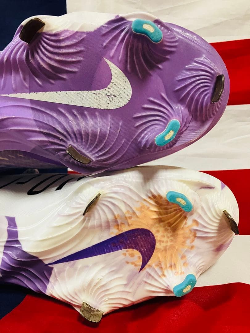【日本未発売】NIKE ナイキ　野球 スパイク　27cm パープル　ホワイト