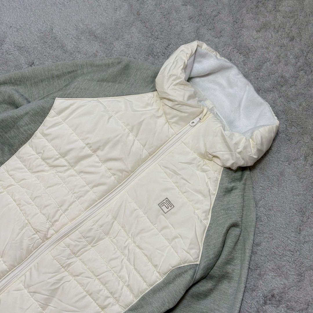 FILA GOLF レディース フルジップ ジャケット 白 グレー CD71