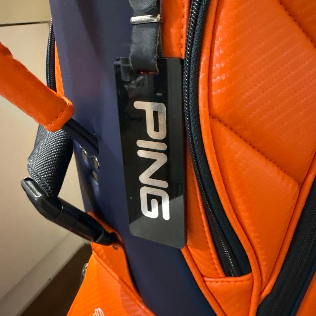 PING ピンの2021年モデル「バイカラー」キャディーバック OR/NV 9型