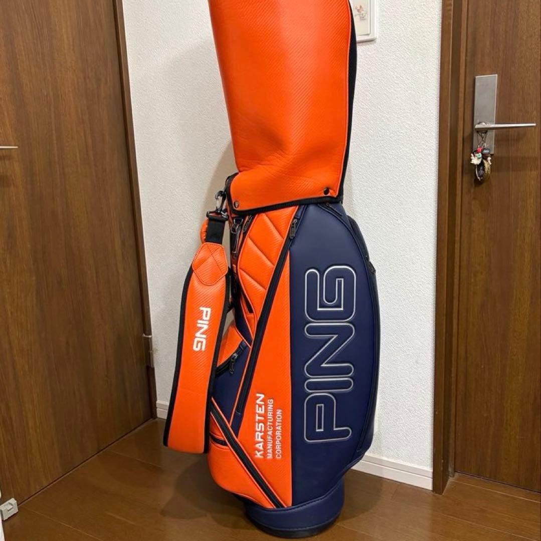 PING ピンの2021年モデル「バイカラー」キャディーバック OR/NV 9型