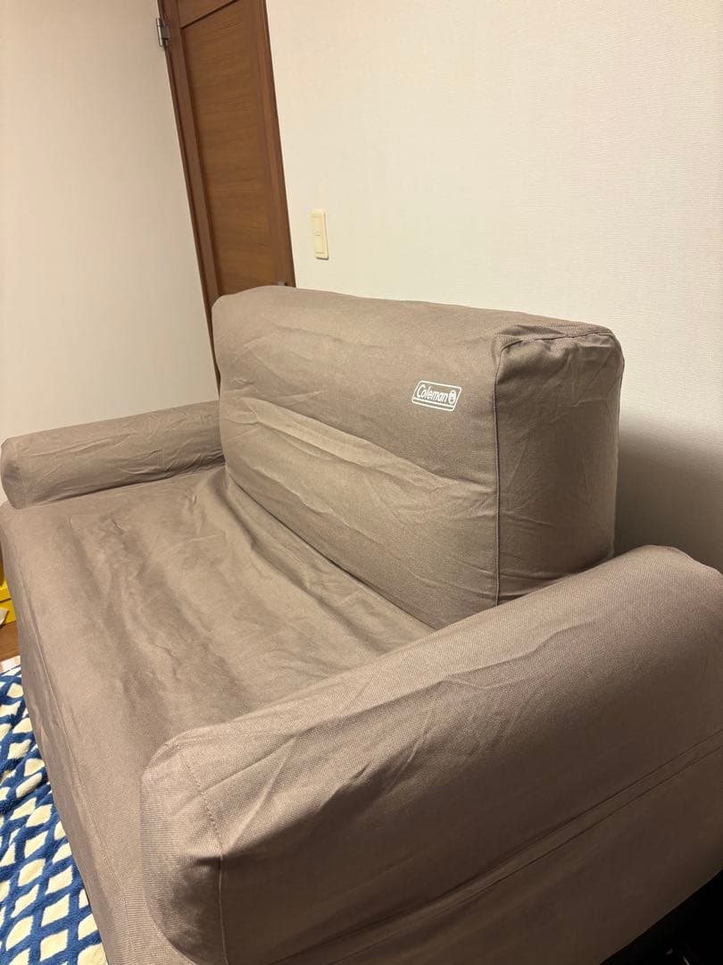 【美品】コールマン エアカウチダブル＋4Dクイックポンプセット 電動ポンプ付き